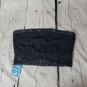 Intimately Free People Black Lace Bandeau Bralette NWT Size Small